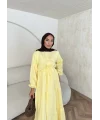 Elian Müslin Elbise - Sarı