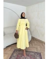 Elian Müslin Elbise - Sarı