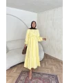 Elian Müslin Elbise - Sarı