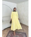 Elian Müslin Elbise - Sarı