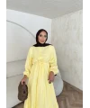 Elian Müslin Elbise - Sarı