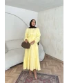 Elian Müslin Elbise - Sarı
