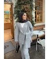 Fireya Bağlamalı Triko Takım - Gri