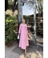 Havan Çapraz Elbise - Pembe
