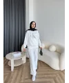 Hps-Muadil Simli Eşofman Takım - Beyaz