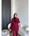 Hümas Kürk Detaylı Takım - Bordo ÖN SİPARİŞ