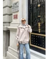 İsra Düğmeli Ceket - Bej