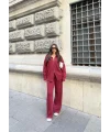 Julia Fermuarlı Takım - Bordo