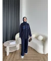 Kot Detaylı Oysh Takım - Lacivert