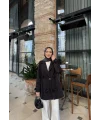 Kurdele Detaylı Kot Ceket - Siyah