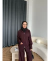 Leyans Fermuarlı Takım - Bordo