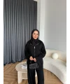 Leyans Fermuarlı Takım - Siyah
