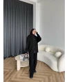 Leyans Fermuarlı Takım - Siyah