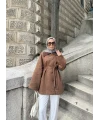 Lezya Yaka Detay Ceket - Camel