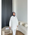 Lidya 3 İplik Sweat - Beyaz
