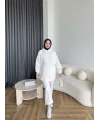 Lidya 3 İplik Sweat - Beyaz