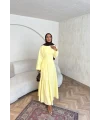 Linen Elbise - Sarı