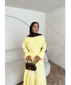 Linen Elbise - Sarı