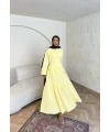 Linen Elbise - Sarı