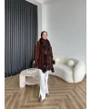 Luella Kürk Detaylı Hırka - Acı Kahve