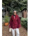 Luella Kürk Detaylı Hırka - Bordo
