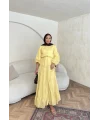 Manu Pamuk Elbise - Sarı