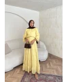 Manu Pamuk Elbise - Sarı