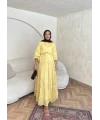 Manu Pamuk Elbise - Sarı