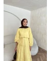 Manu Pamuk Elbise - Sarı