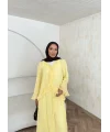 Meslen Şifon Elbise - Sarı