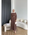 Nisa Sandy Elbise - Kahve