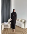 Nisa Sandy Elbise - Siyah