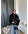 Olesa Kürk Mont - Siyah