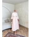 Palüde Müslin Elbise - Pembe