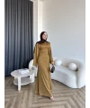 Pln- Aslıhan Saten Elbise - Hardal