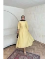 Poliamid Elbise - Sarı