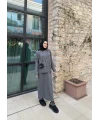 Sara Etekli Triko Takım - Gri