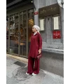 Sina Fermuarlı Takım - Bordo