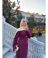 Sue Tasarım Elbise - Bordo