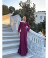 Sue Tasarım Elbise - Bordo