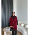 Viona Tüylü Hırka - Bordo