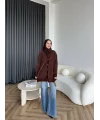 Viona Tüylü Hırka - Kahve