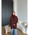 Viona Tüylü Hırka - Kahve