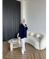 Viona Tüylü Hırka - Lacivert