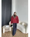 Wilma Kürk Detaylı Mont - Bordo