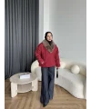 Wilma Kürk Detaylı Mont - Bordo