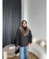 Wilma Kürk Detaylı Mont - Siyah
