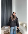 Wilma Kürk Detaylı Mont - Siyah