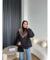 Wilma Kürk Detaylı Mont - Siyah
