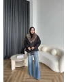 Wilma Kürk Detaylı Mont - Siyah